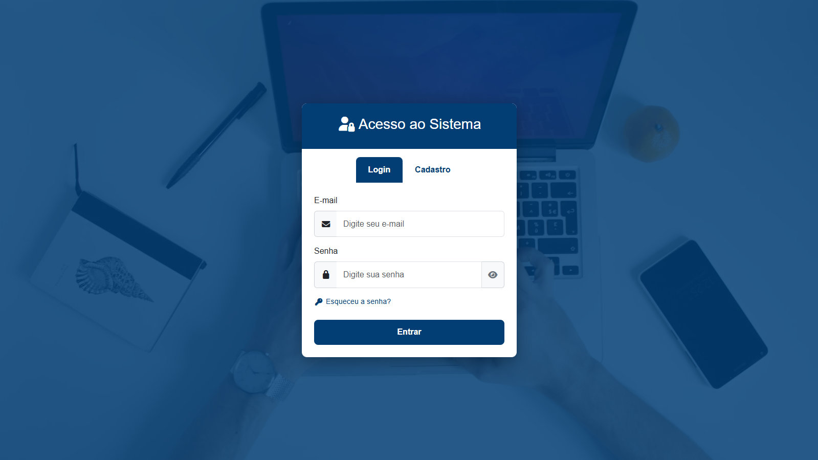 Sistema de login e cadastro
